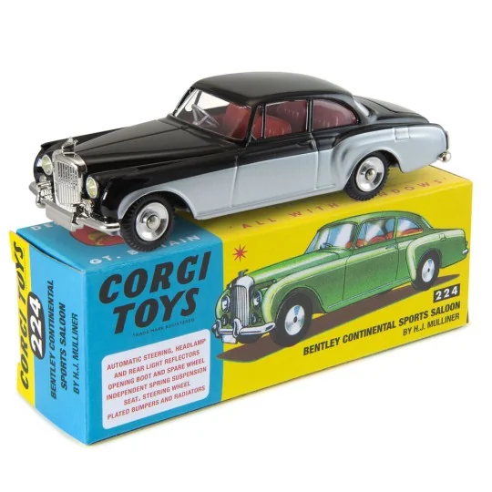 224 Bentley Continental Black and Silver - Corgi CD54321054