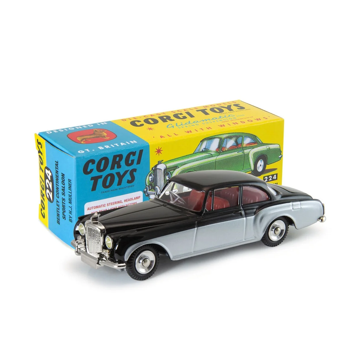 224 Bentley Continental Black and Silver - Corgi CD54321054