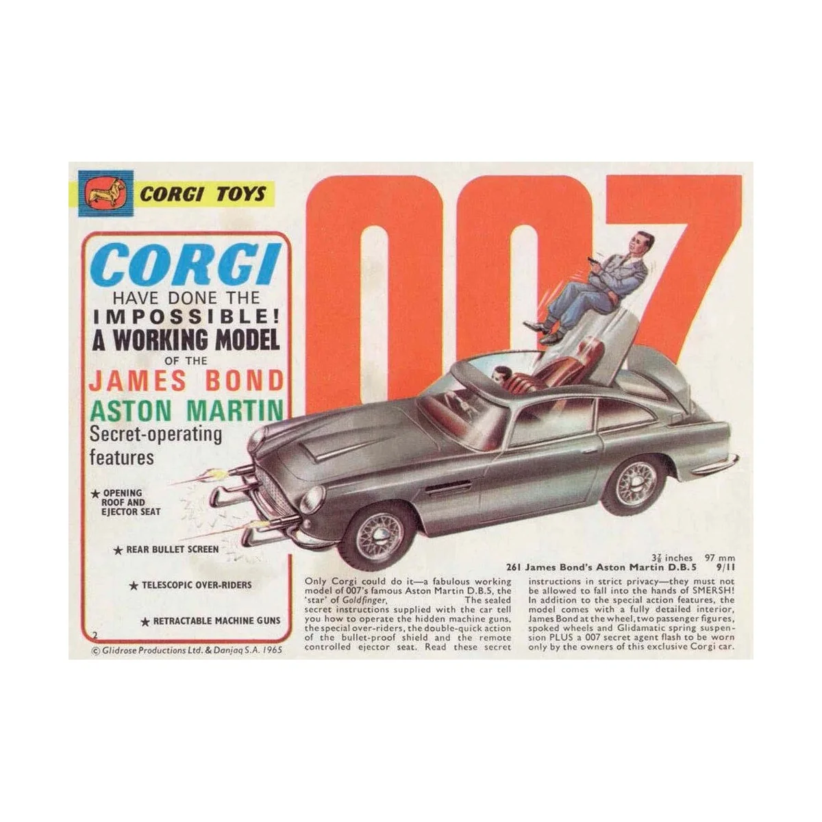 James Bond Aston Martin DB5 261 - Corgi CD54321015