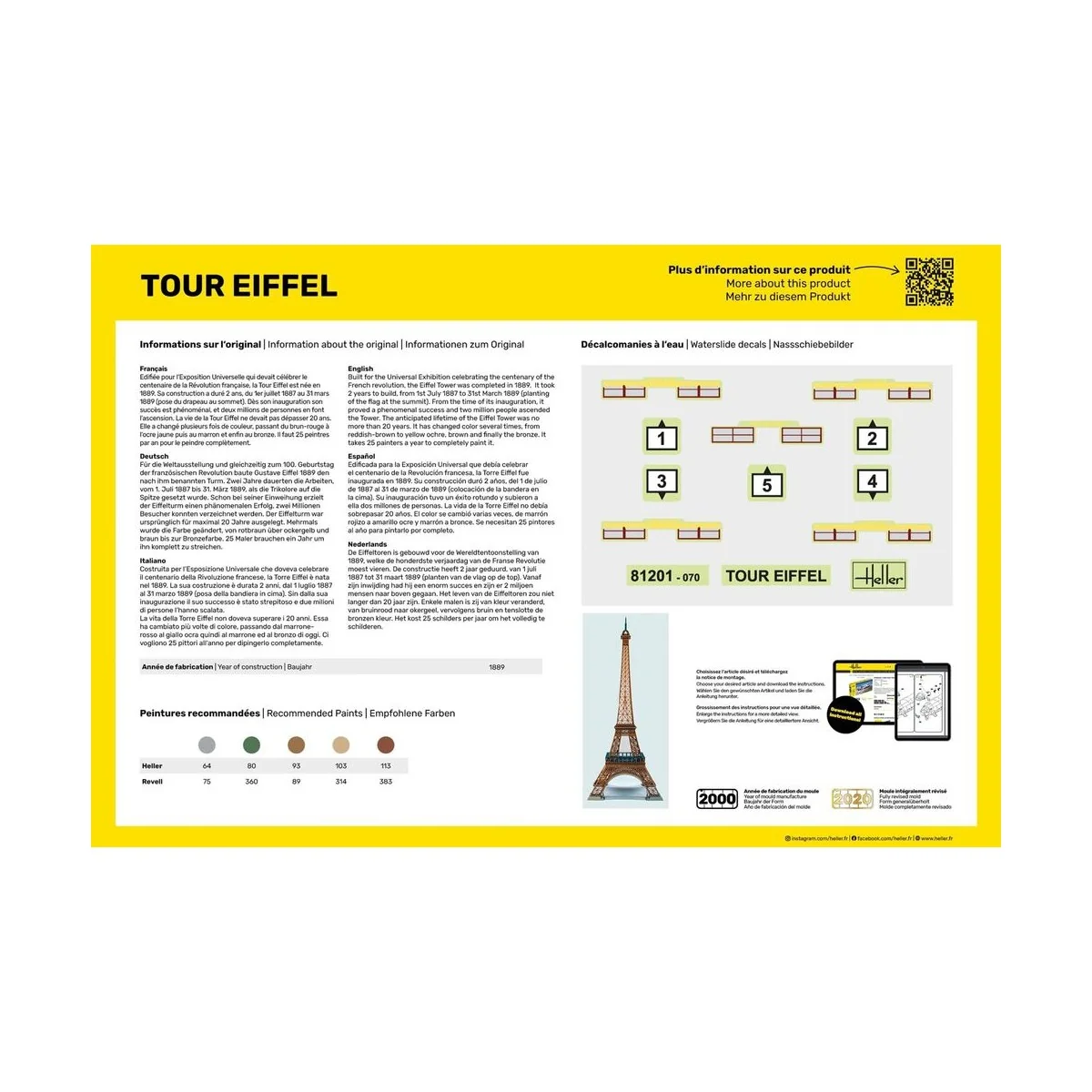 STARTER KIT Tour Eiffel - Heller 57201