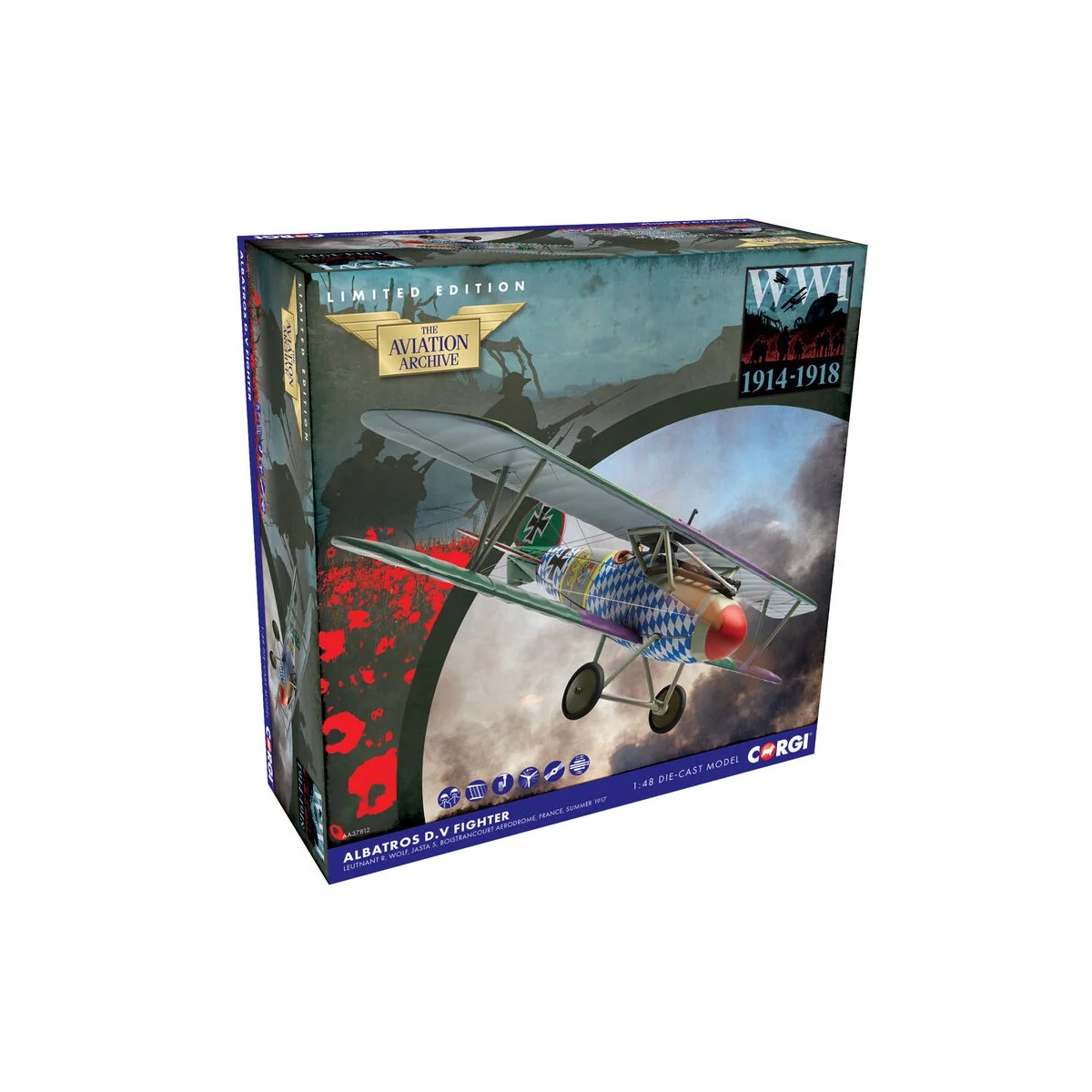 Albatros D.V, Ltn.d.R Wolf, Jasta 5, July 1917, 1/48 - Corgi AA37812