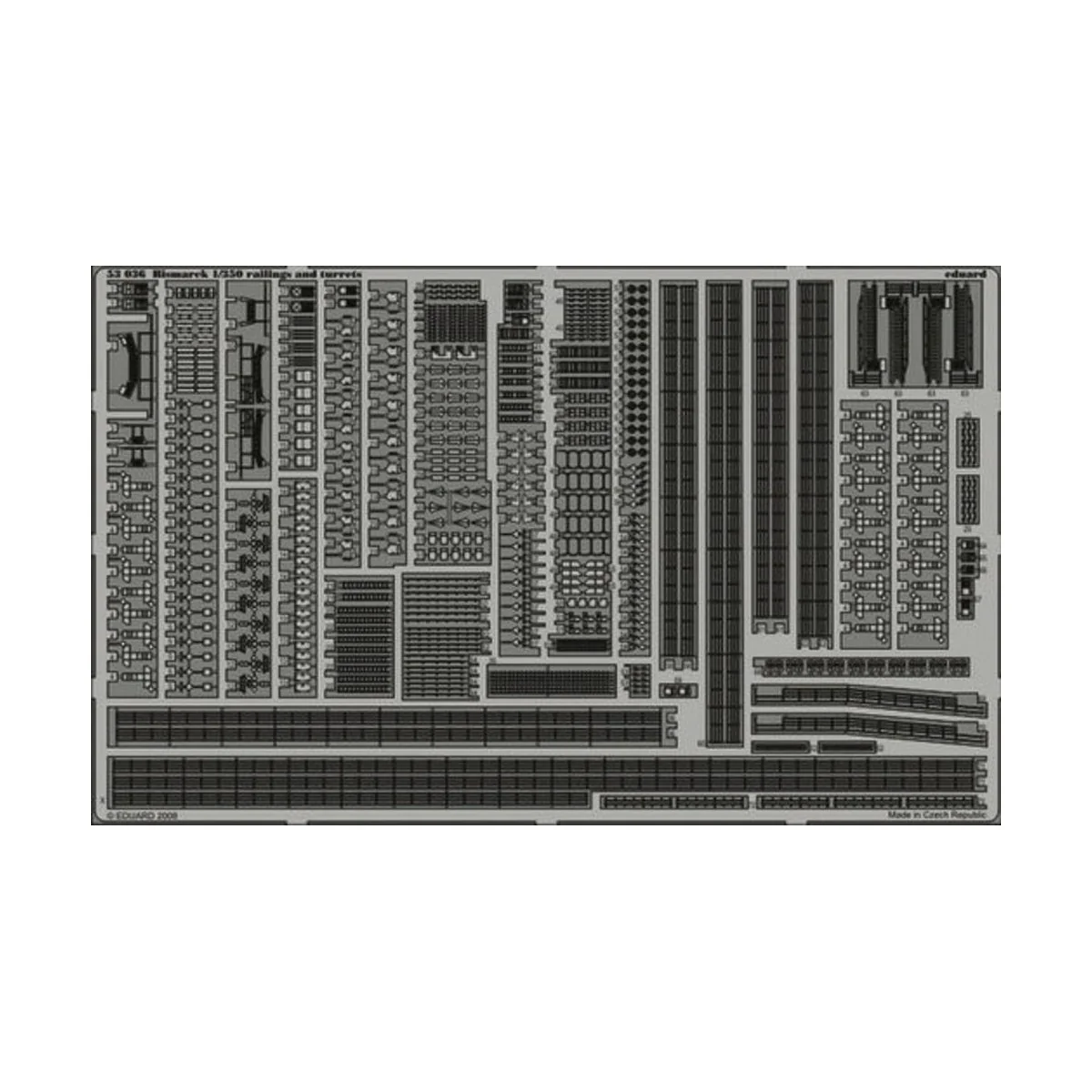 Bismarck railings and turrets für Revell Bausatz, 1/350 - Eduard Ac... Bismarck railings and turrets für Revell Bausatz, 1/350 - Eduard Ac...