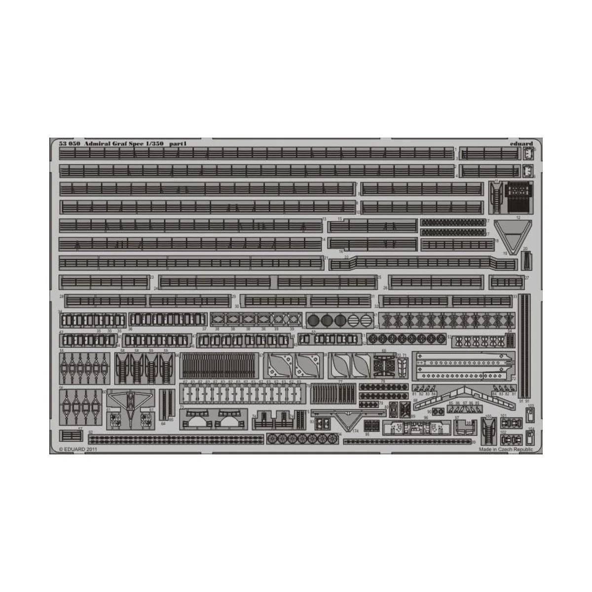 Admiral Graf Spee for Academy, 1/350 - Eduard Accessories 53050 Admiral Graf Spee for Academy, 1/350 - Eduard Accessories 53050