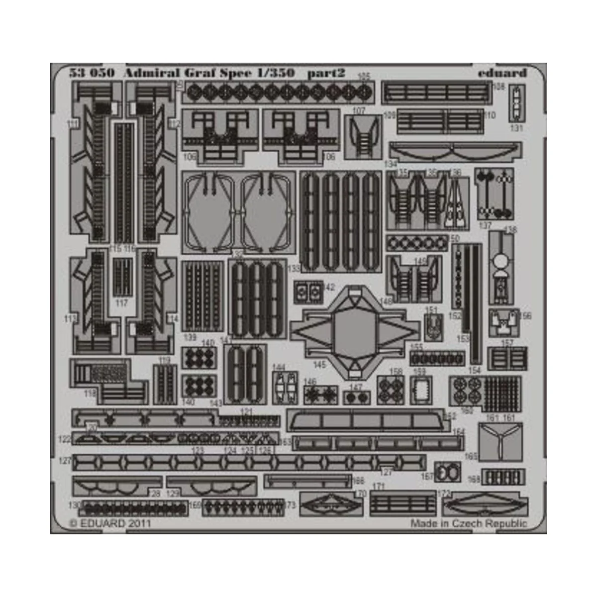 Admiral Graf Spee for Academy, 1/350 - Eduard Accessories 53050 Admiral Graf Spee for Academy, 1/350 - Eduard Accessories 53050