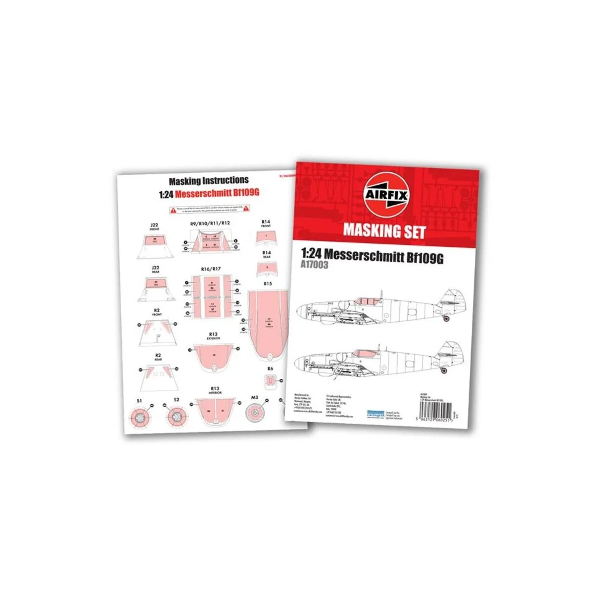 Masking Set Messerschmitt Bf109G-5/G-6, 1/24 - Airfix A65009