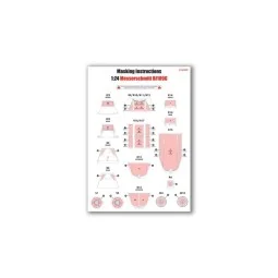 Masking Set Messerschmitt Bf109G-5/G-6, 1/24 - Airfix A65009 2