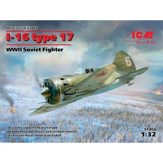 I-16 type 17, WWII Soviet Fighter, 1/32 - ICM 32005