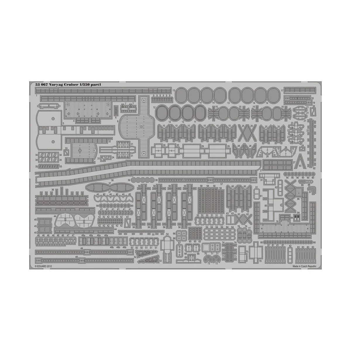 Varyag Cruiser for Zvezda, 1/350 - Eduard Accessories 53067 Varyag Cruiser for Zvezda, 1/350 - Eduard Accessories 53067