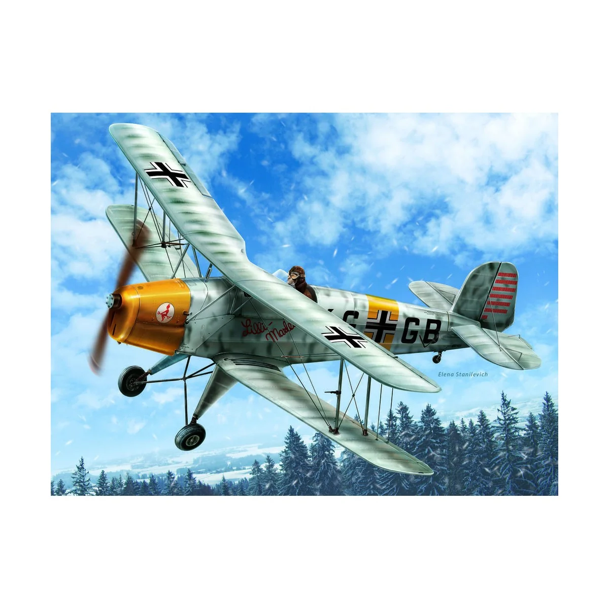 Bücker Bü 131D, WWII German Training Aircraft(100% new molds), 1/32...