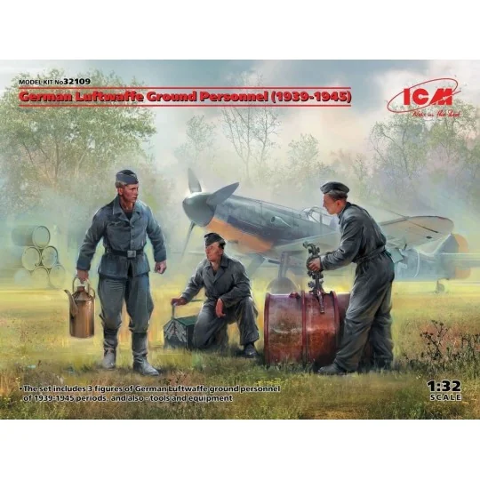 German Luftwaffe Ground Personnel(1939-1945)(3 figures), 1/32 - ICM...