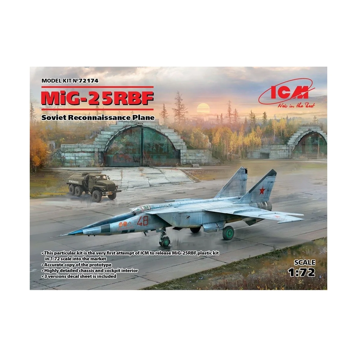 MiG-25 RBF, Soviet Reconnaissance Plane, 1/72 - ICM 72174