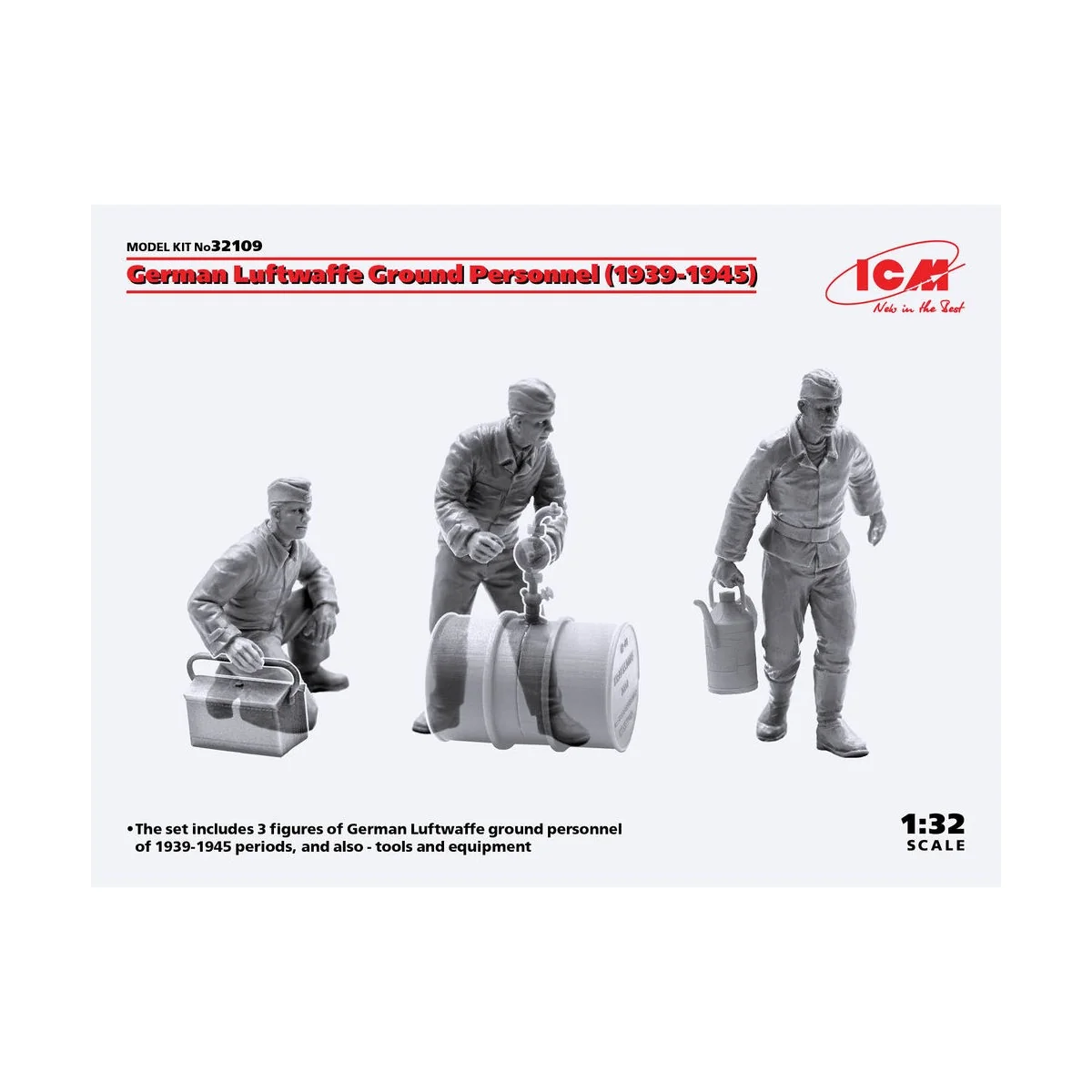 German Luftwaffe Ground Personnel(1939-1945)(3 figures), 1/32 - ICM...