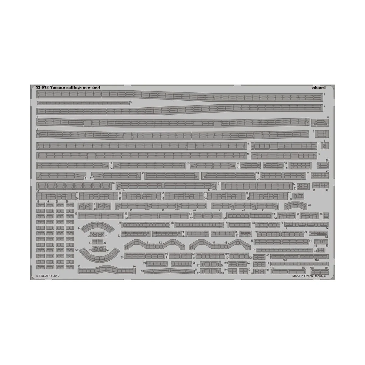 Yamato railings new tool for Tamiya78025 - Eduard Accessories 53073