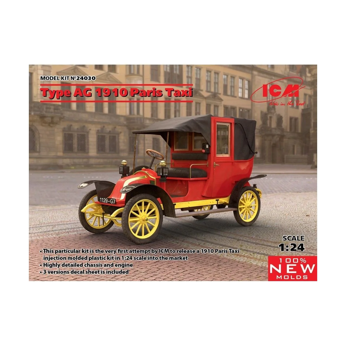 Type AG 1910 Paris Taxi, 1/24 - ICM 24030