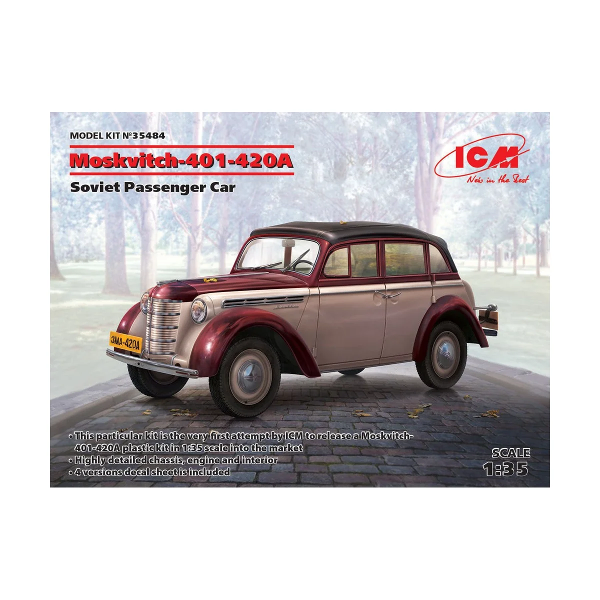 Moskvitch-401-420A, Soviet Passenger Car, 1/35 - ICM 35484