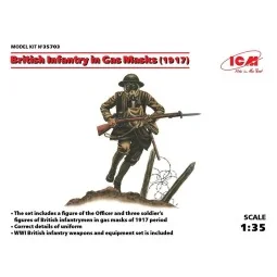 British Infantry in Gas Masks(1917)4 Figu, 1/35 - ICM 35703 2