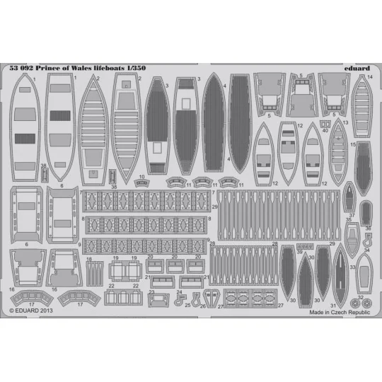 Prince of Wales lifeboats for Tamiya, 1/350 - Eduard Accessories 53092