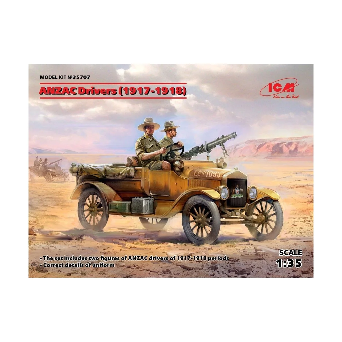 ANZAC Drivers (1917-1918)(2 figures), 1/35 - ICM 35707