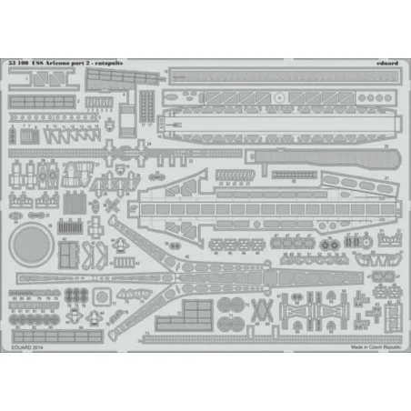 USS Arizona part 2-catapults for Trumpet, 1/200 - Eduard Accessorie...