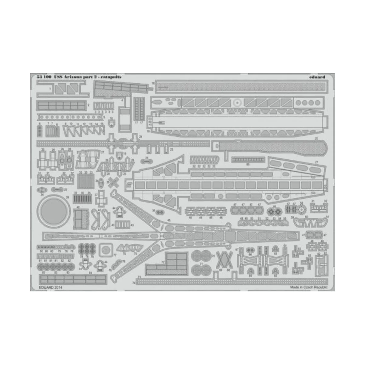 USS Arizona part 2-catapults for Trumpet, 1/200 - Eduard Accessorie... USS Arizona part 2-catapults for Trumpet, 1/200 - Eduard Accessorie...