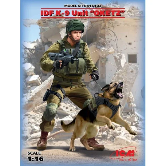 IDF K-9 Unitz "OKETZ" with dog, 1/16 - ICM 16102