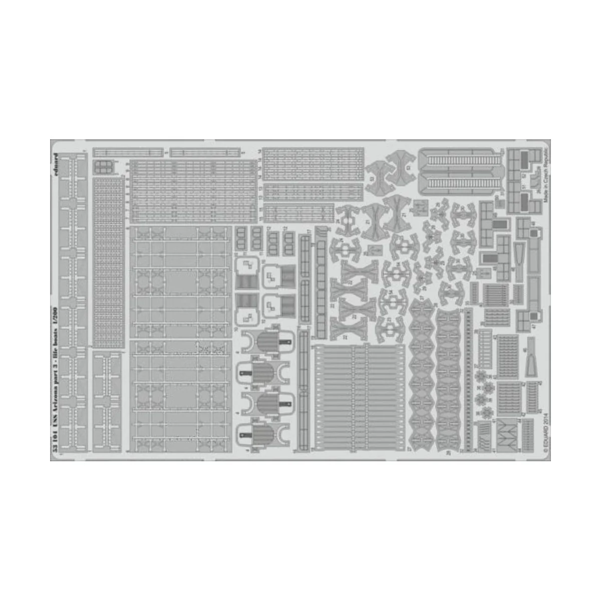 USS Arizona part 3-life boats f.Trumpete, 1/200 - Eduard Accessorie... USS Arizona part 3-life boats f.Trumpete, 1/200 - Eduard Accessorie...