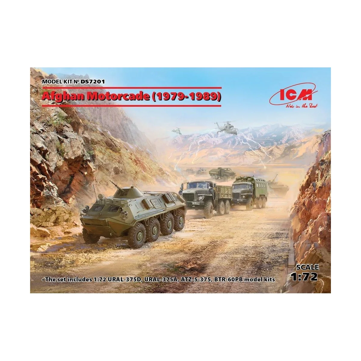 Afghan Motorcade (1979-1989)(URAL-375D, URAL-375A, ATZ-5-375, BTR60...