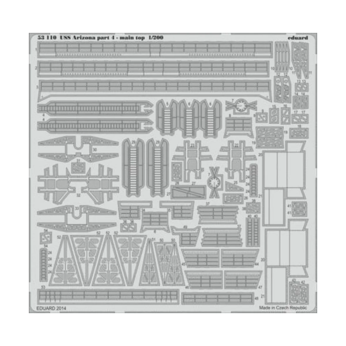 USS Arizona part 4-main top for Trumpete - Eduard Accessories 53110