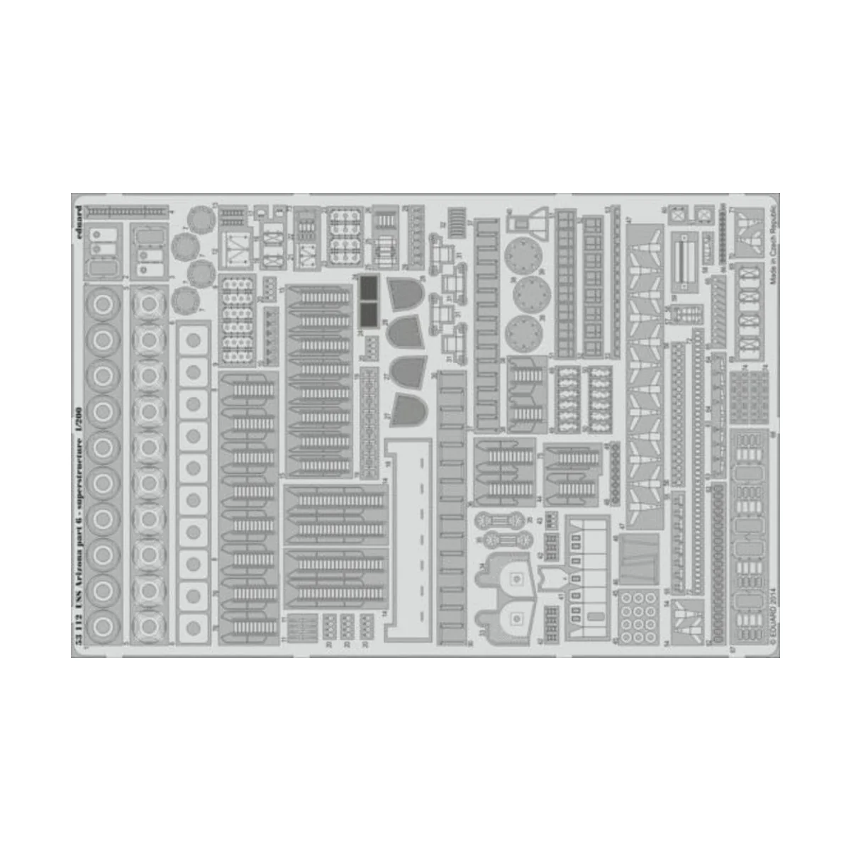 USS Arizona part 6-superstructure f.Trum, 1/200 - Eduard Accessorie...