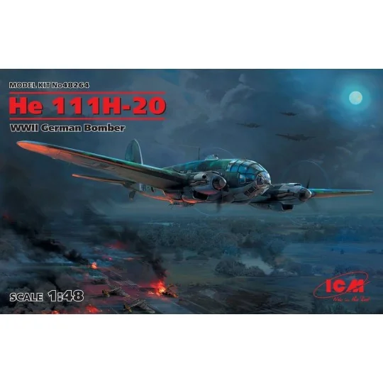 He 111H-20, WWII German Bomber, 1/48 - ICM 48264