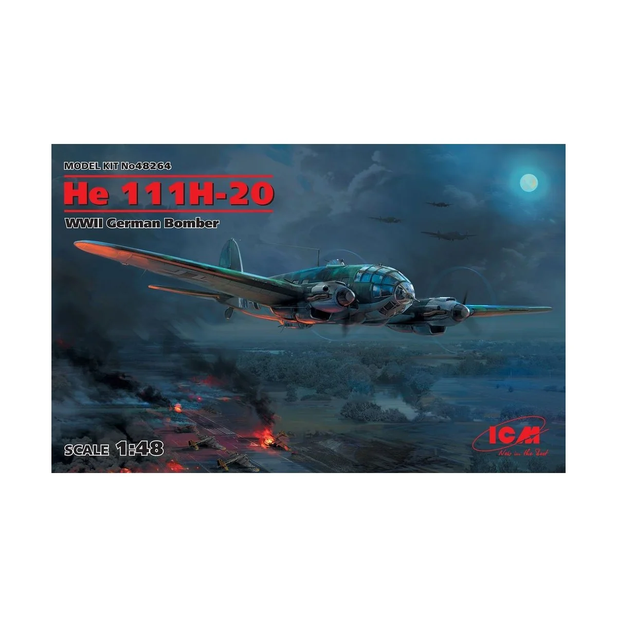 He 111H-20, WWII German Bomber, 1/48 - ICM 48264