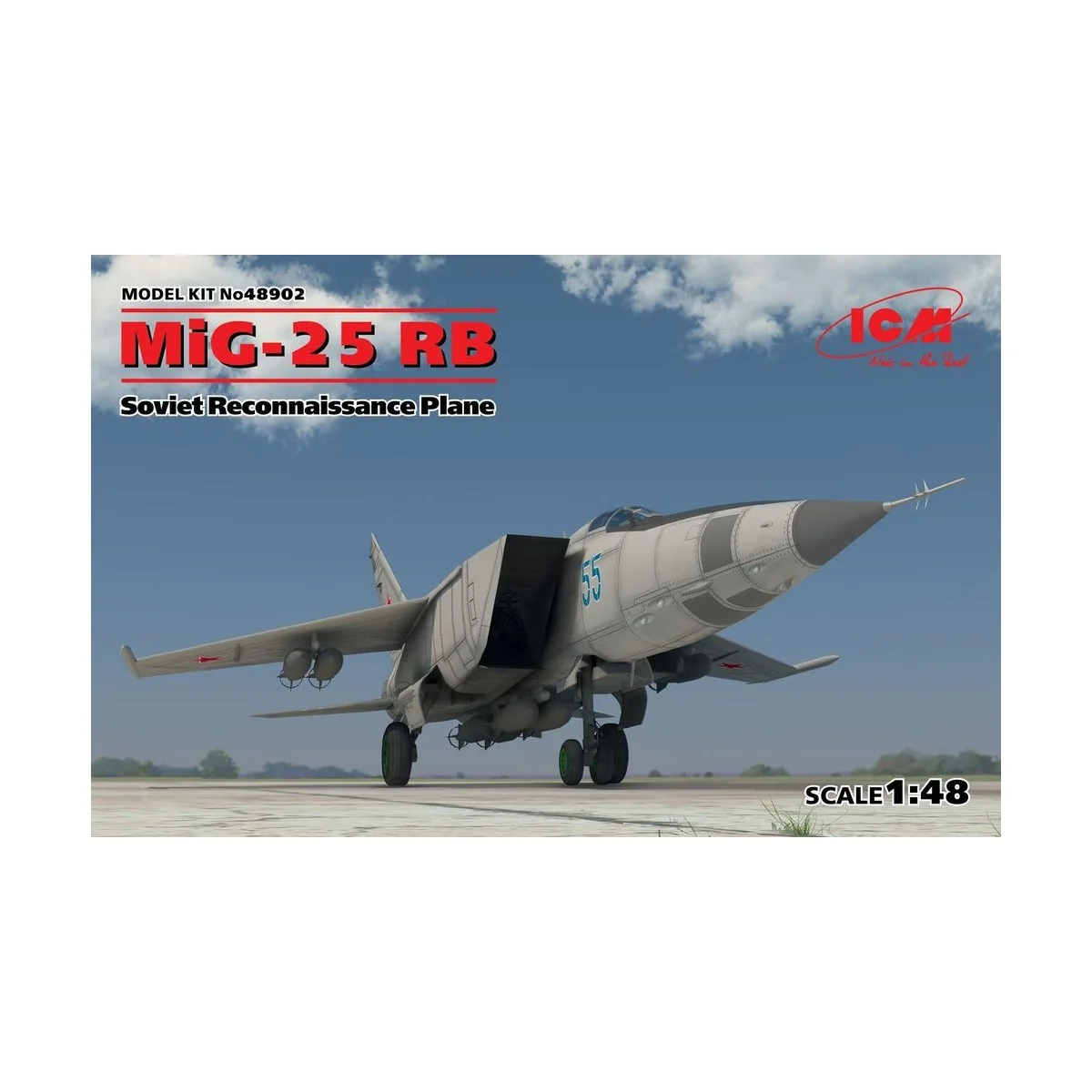 MiG-25 RB Sovit Reconnaissance Plane, 1/48 - ICM 48902