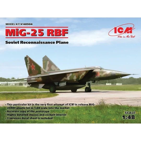 MiG-25 RBF, Soviet Reconnaissance Plane, 1/48 - ICM 48904