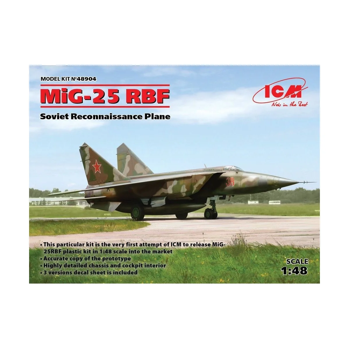 MiG-25 RBF, Soviet Reconnaissance Plane, 1/48 - ICM 48904