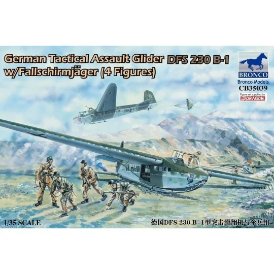 German Tactical Assault Glider DFS 230 B-1 w/Fallschirmjäger (4 Fig...