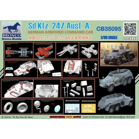 Sd.Kfz.247 Ausf.A.German Armored Command Car, 1/35 - Bronco Models ...
