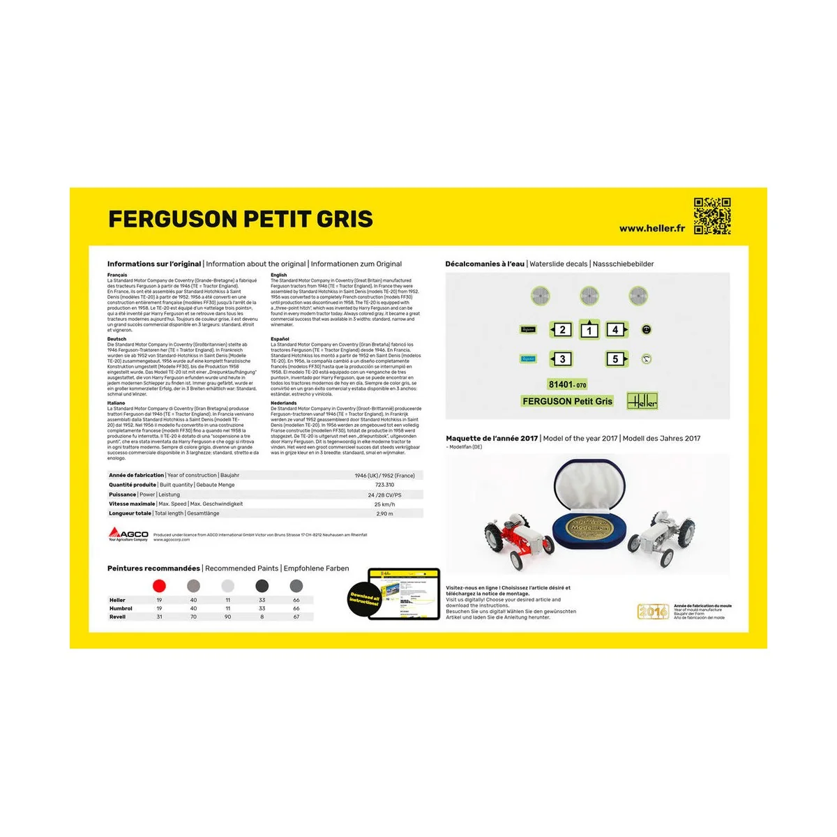 STARTER KIT Ferguson Petit Gris, 1/24 - Heller 57401