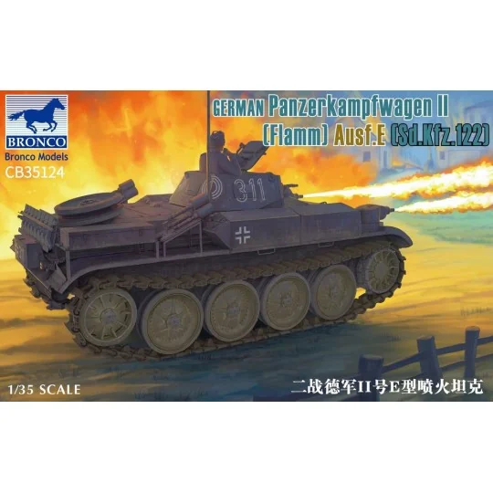 German Panzerkampfwagen II Flamm Ausf. E (Sd.Kfz. 122), 1/35 - Bron...