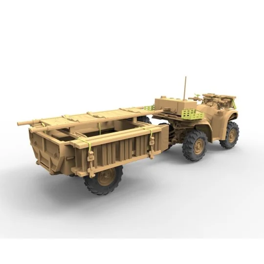 British Army ATV Quad Bike and Trailer w/Soldier, 1/35 - Bronco Mod...