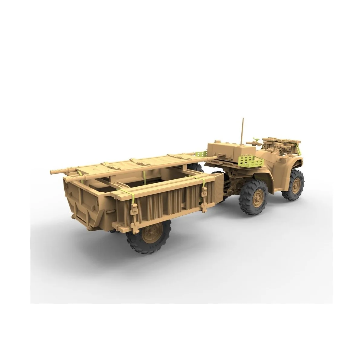 British Army ATV Quad Bike and Trailer w/Soldier, 1/35 - Bronco Mod...