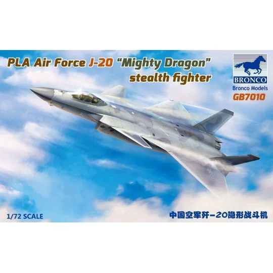 PLA Air Force J-20 "Mighty Dragon" stealth fighter, 1/72 - Bronco M...