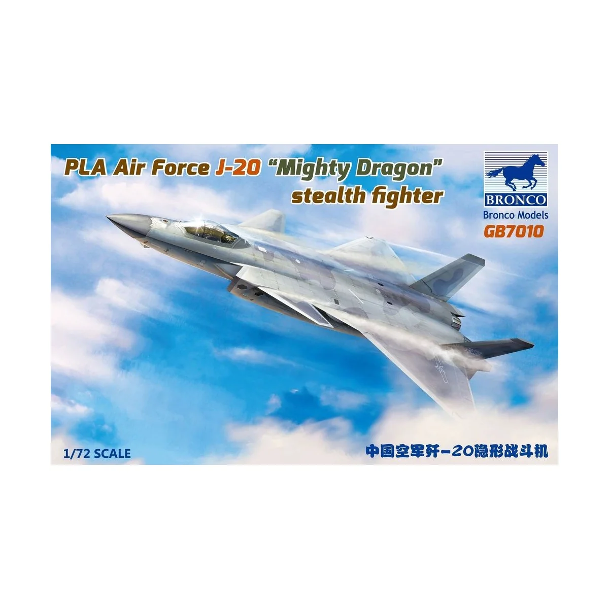 PLA Air Force J-20 "Mighty Dragon" stealth fighter, 1/72 - Bronco M...