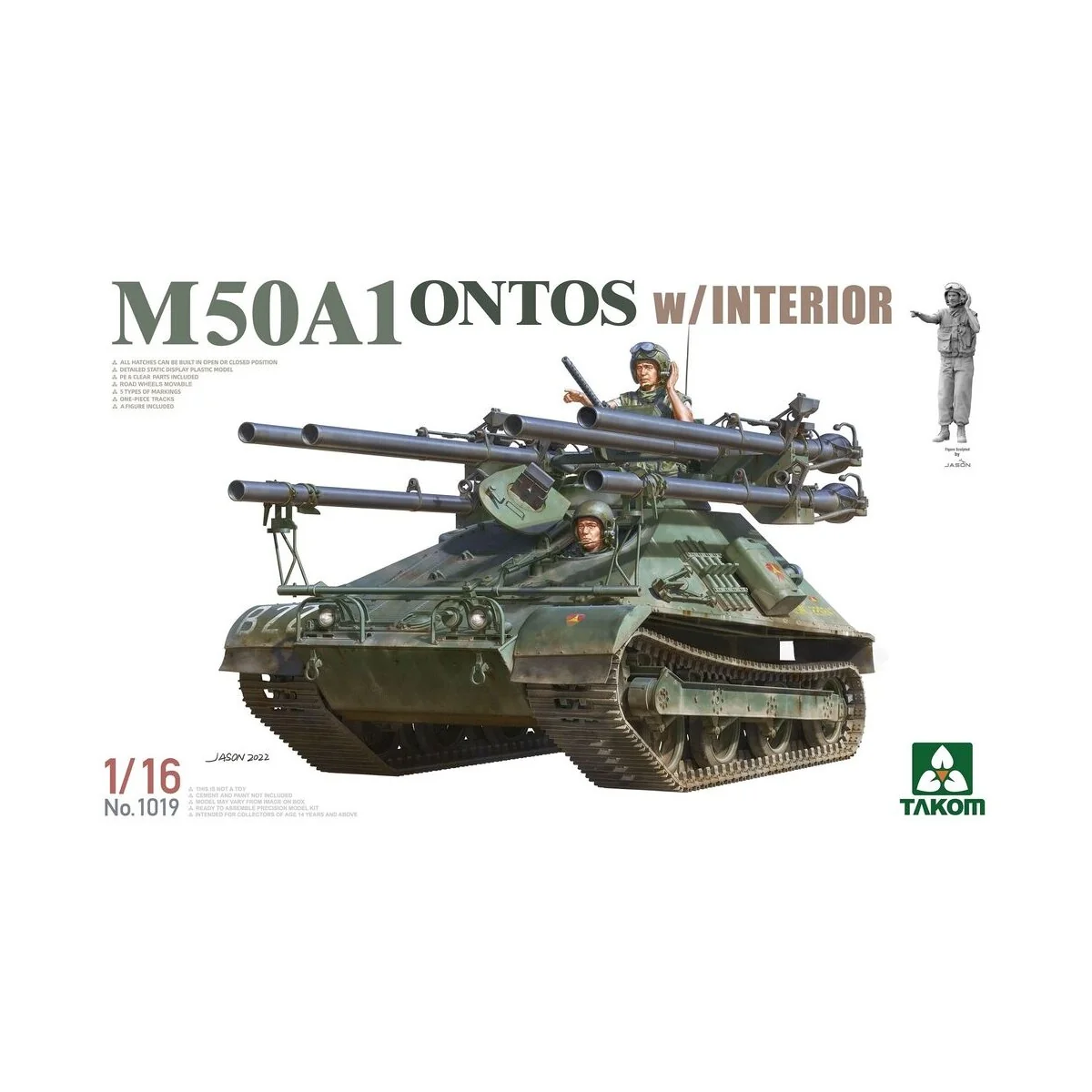 M50A1 ONTOS w/INTERIOR, 1/16 - Takom TAK1019