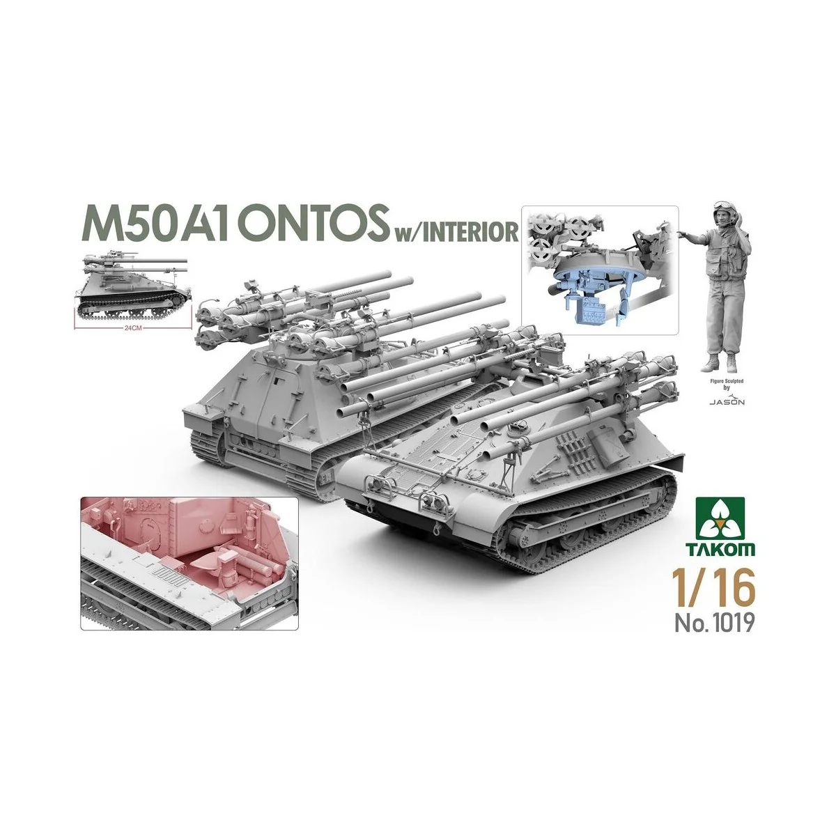 M50A1 ONTOS w/INTERIOR, 1/16 - Takom TAK1019