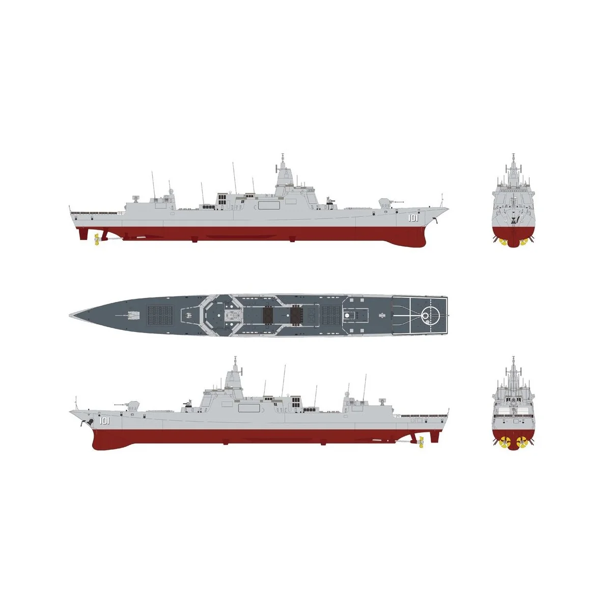 Chinese Navy Type 055 DDG Large Destroyer, 1/350 - Bronco Models NB...