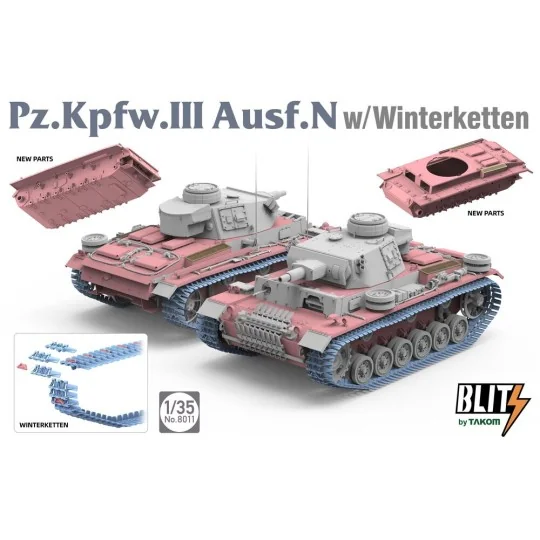 Pz.Kpfw.III Ausf.N w/WINTERKETTEN, 1/35 - Takom TAK8011