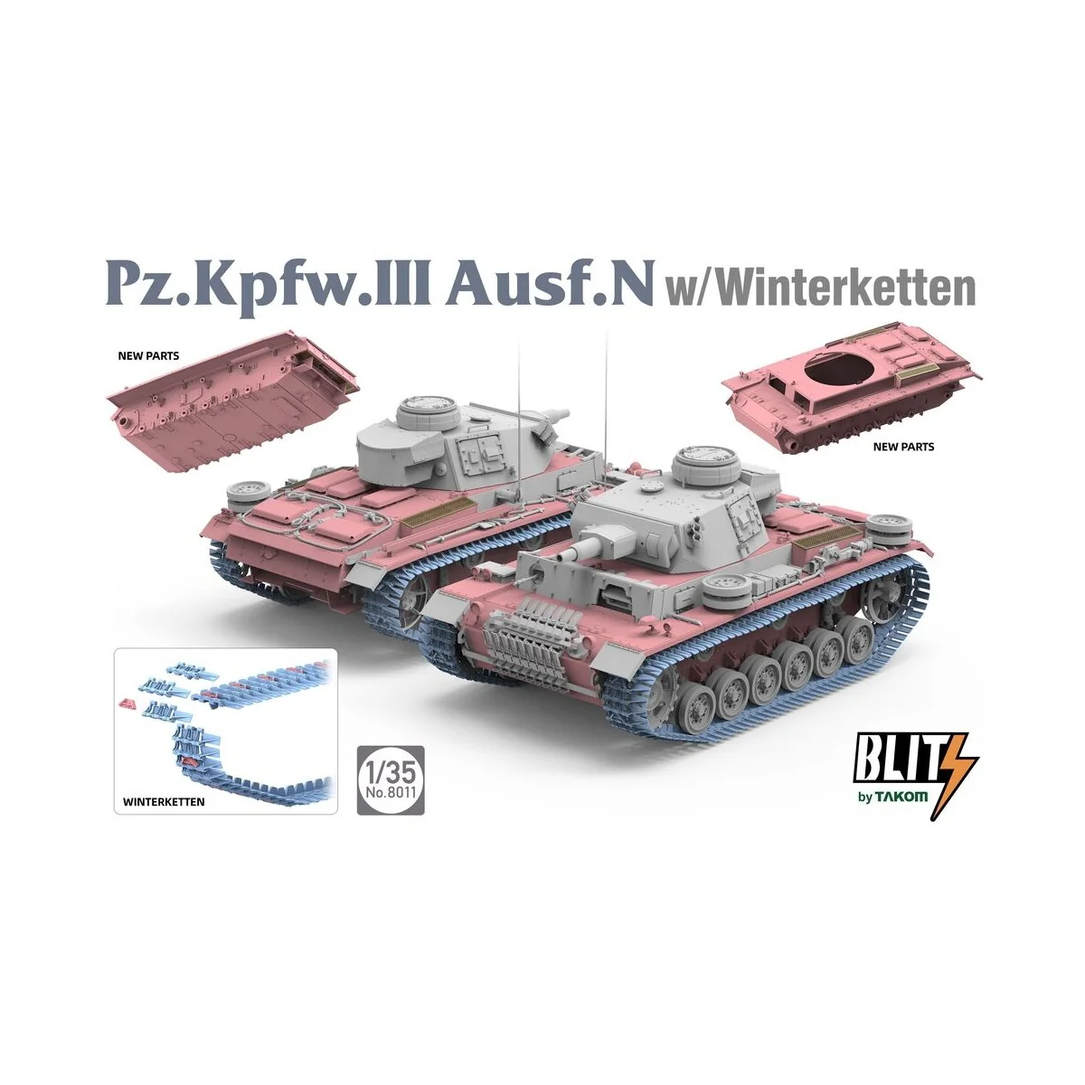 Pz.Kpfw.III Ausf.N w/WINTERKETTEN, 1/35 - Takom TAK8011