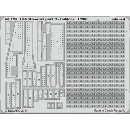 USS Missouri part 9-ladders f. Trumpeter, 1/200 - Eduard Accessorie...