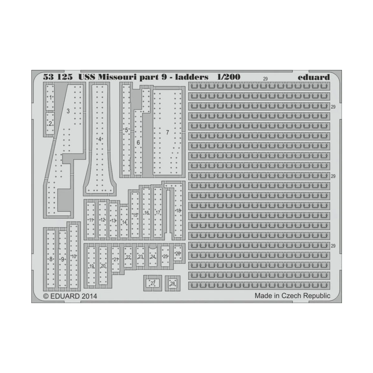 USS Missouri part 9-ladders f. Trumpeter, 1/200 - Eduard Accessorie...