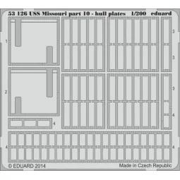 USS Missouri part 10-hull plates f. Trum, 1/200 - Eduard Accessorie...